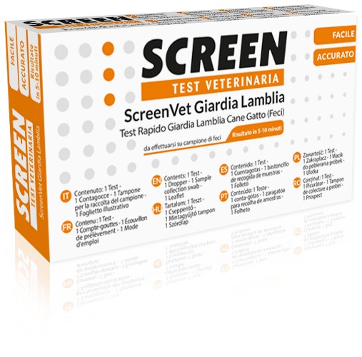 SCREENVET TEST RAPIDO VETERINARIA GIARDIA LAMBLIA FECI CANE E GATTO - farmacia187.it