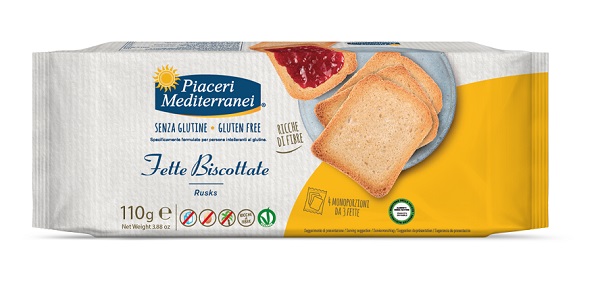 PIACERI MEDITERRANEI FETTE BISCOTTATE 110 G - farmacia187.it