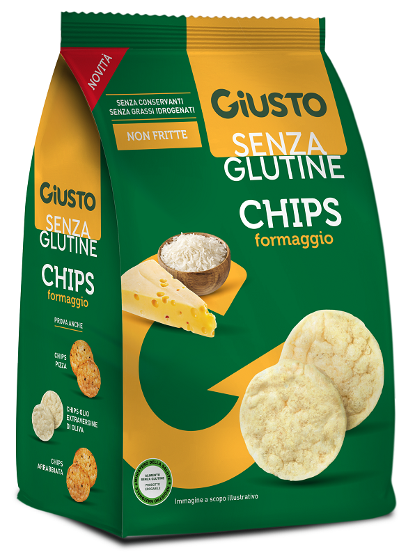 GIUSTO SENZA GLUTINE CHIPS FORMAGGIO 40 G - farmacia187.it
