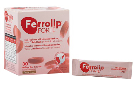FERROLIP FORTE 30 STICK PACKS DA 1,8 G GUSTO LIMONE - farmacia187.it