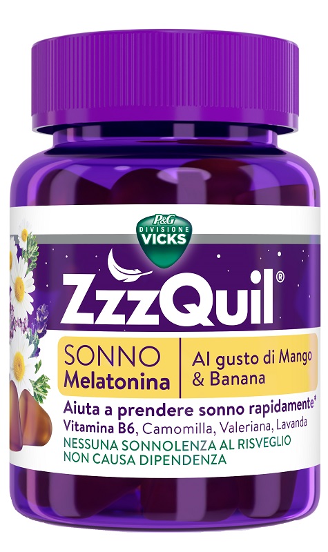 VICKS ZZZQUIL SONNO MANGO & BANANA 30 PASTIGLIE GOMMOSE - farmacia187.it