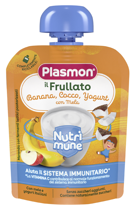 PLASMON NUTRI-MUNE BANANA/COCCO/YOGURT CON MELA 85 G - farmacia187.it