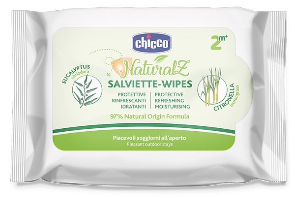 CHICCO ZANZA SALVIETTE NATURALE 20 PEZZI - farmacia187.it