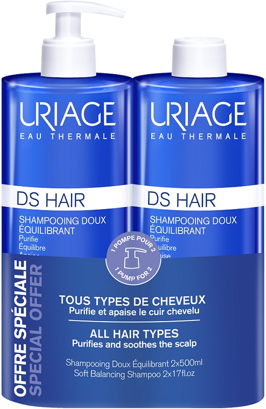 URIAGE PROMO BIPACK DS HAIR SHAMPOO DELICATO 500 ML 2 PEZZI - farmacia187.it