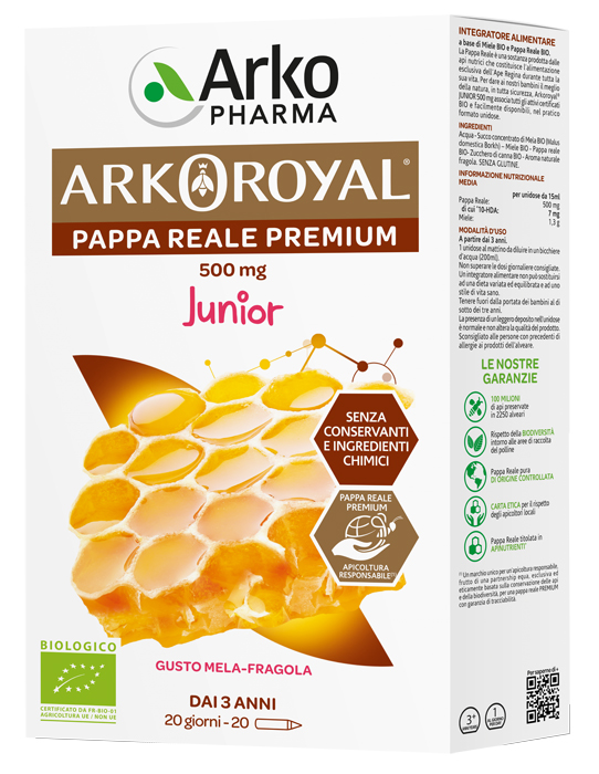 ARKOROYAL JUNIOR PAPPA REALE 500MG BIO 20 FIALOIDI PROMO - farmacia187.it