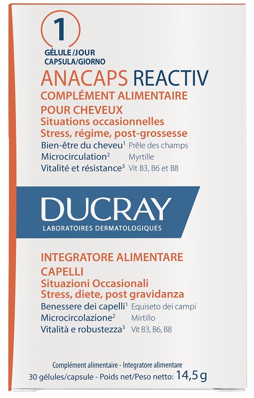 ANACAPS REACTIV CAPELLI SITUAZIONE OCCASIONALE 30 CAPSULE - farmacia187.it