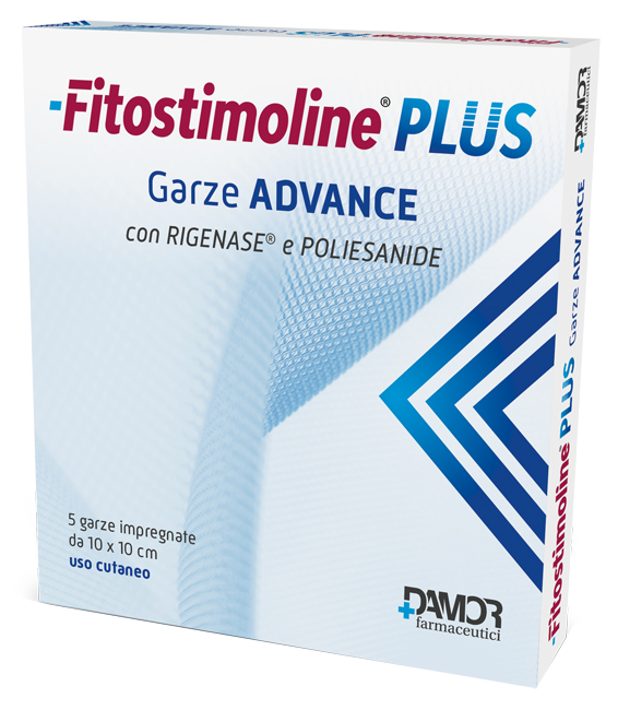 FITOSTIMOLINE PLUS GARZE ADVANCE IMPREGNATE 10X10 CM 5 PEZZI - farmacia187.it