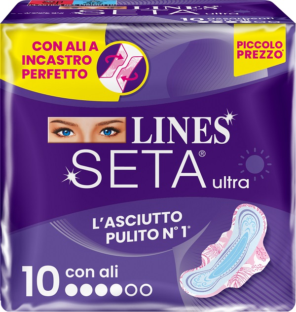 LINES SETA ULTRA ASSORBENTI ALI DWCT 10 PEZZI - farmacia187.it