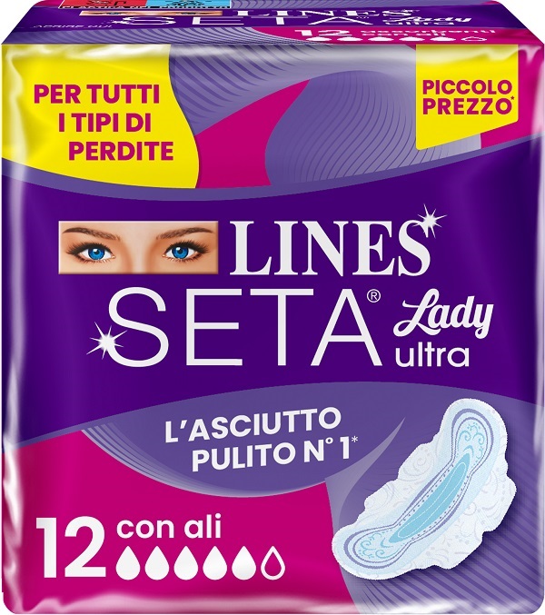 LINES SETA ULTRA ASSORBENTI LADY ALI DWCT 12 PEZZI - farmacia187.it
