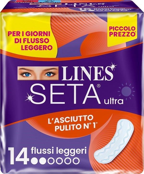 LINES SETA ULTRA ASSORBENTI LEGGERO DWCT 14 PEZZI - farmacia187.it
