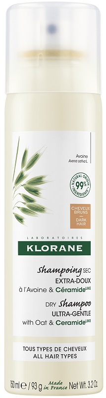 KLORANE SHAMPOO SECCO EXTRA DELICATO AVENA&CERAMIDE CAPELLI SCURI 150 ML - farmacia187.it