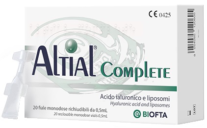 SOLUZIONE OFTALMICA LUBRIFICANTE ALTIAL COMPLETE 4 STRIP DA 5 FLACONI DA 0,5 ML - farmacia187.it