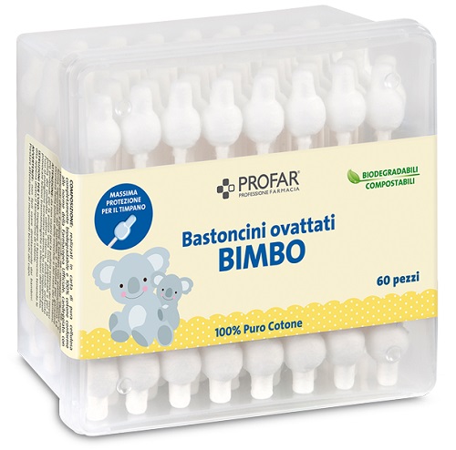 PROFAR BASTONCINI OVATTATI BIMBO 60 PEZZI - farmacia187.it