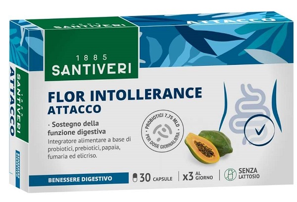 FLOR INTOLLERANCE ATTACCO 30 CAPSULE - farmacia187.it