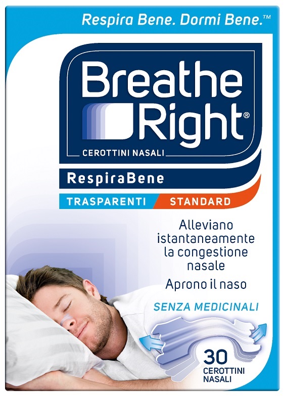 CEROTTI NASALI BREATHE RIGHT TRASPARENTI 30 PEZZI - farmacia187.it