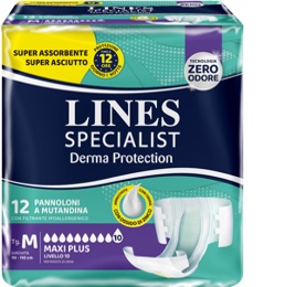 PANNOLONE MUTANDINA LINES SPECIALIST DERM AP L 12 PEZZI - farmacia187.it