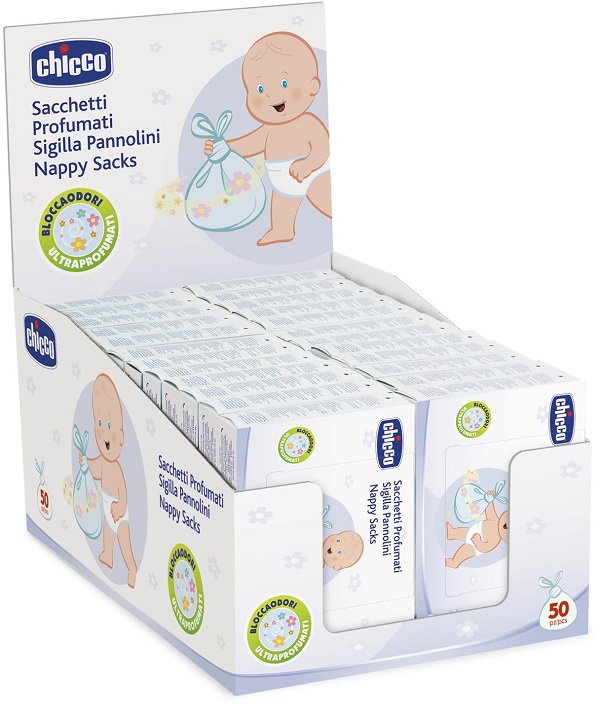 CHICCO SACCHETTI PROFUMATI PANNOLINI 50 PEZZI - farmacia187.it
