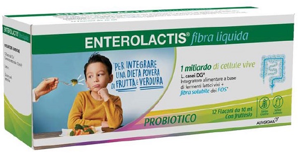 ENTEROLACTIS FIBRA LIQUIDA 12 FLACONCINI DA 10 ML - farmacia187.it