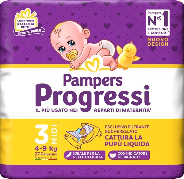 PAMPERS PROGRESSI MIDI 27 PEZZI - farmacia187.it