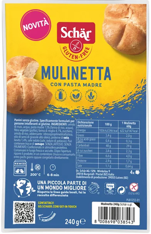 SCHAR MULINETTA 4 PEZZI DA 60 G - farmacia187.it