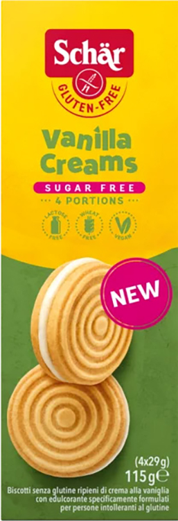 SCHAR SUGAR FREE VANILLA CREAMS 115 G - farmacia187.it