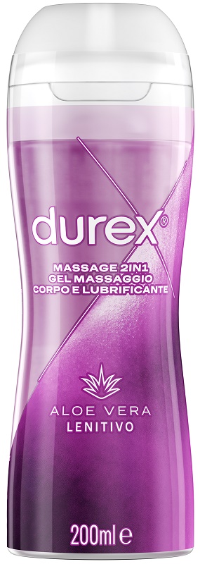 DUREX MASSAGE 2 IN 1 GEL MASSAGGIO CORPO E LUBRIFICANTE ALOE VERA 200 ML - farmacia187.it