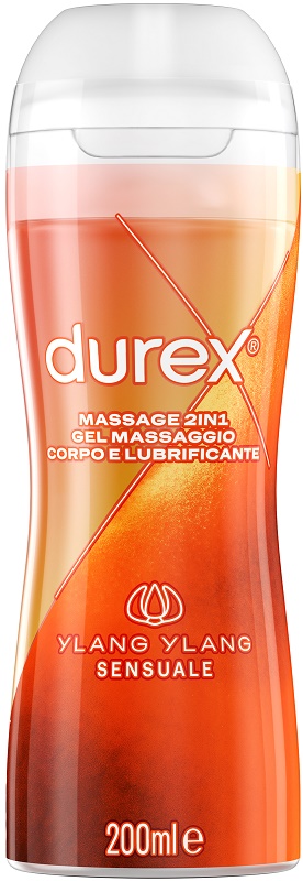 DUREX MASSAGE 2 IN 1 GEL MASSAGGIO CORPO E LUBRIFICANTE YLANG YLANG 200 ML - farmacia187.it