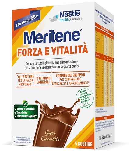 MERITENE FORZA E VITALITA' CIOCCOLATO 5 BUSTINE DA 30 G - farmacia187.it