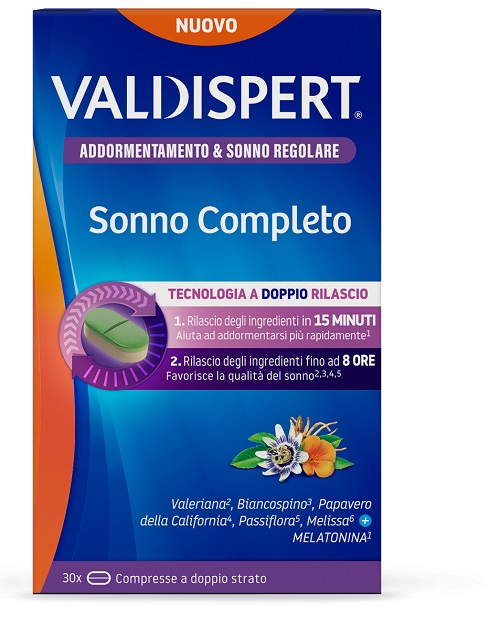 VALDISPERT SONNO COMPLETO 30 COMPRESSE A DOPPIO STRATO - farmacia187.it