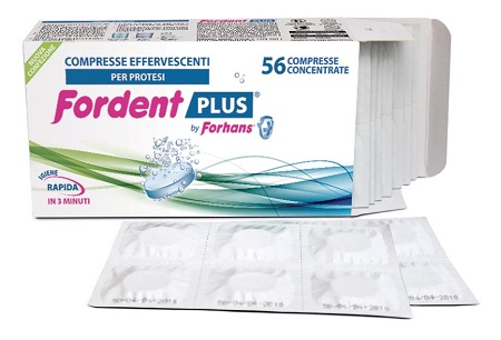 FORDENT PLUS 56 COMPRESSE CONCENTRATE PER DENTIERE E APPARECCHI ORTODONTICI - farmacia187.it