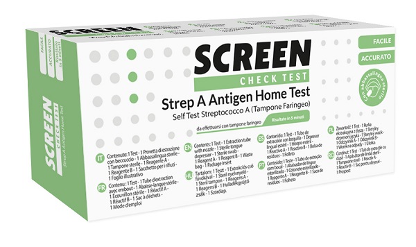 STREP A ANTIGEN HOME TEST DETERMINAZIONE QUALITATIVA ANTIGENI STREPTOCOCCO A DA TAMPONE FARINGEO 1 PEZZO - farmacia187.it