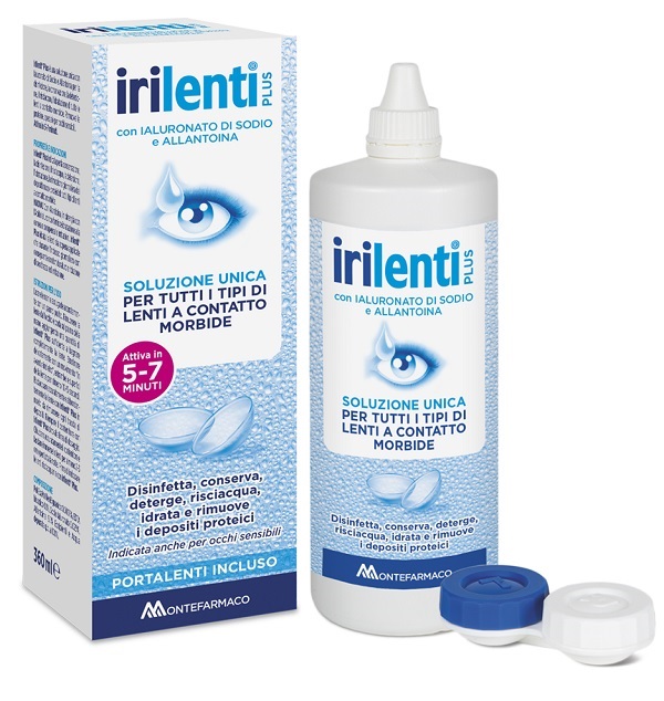 SOLUZIONE UNICA PER LENTI A CONTATTO IRILENTI 360 ML + PORTALENTI - farmacia187.it