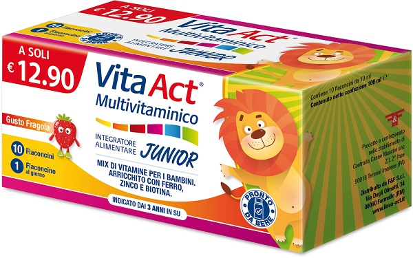 VITA ACT MULTIVITAMINICO JUNIOR 10 FIALE DA 10 ML - farmacia187.it
