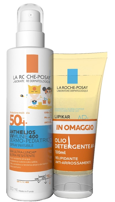 ANTHELIOS SPRAY UVMUNE DERMOPED 200 ML + OLIO 100 ML - farmacia187.it