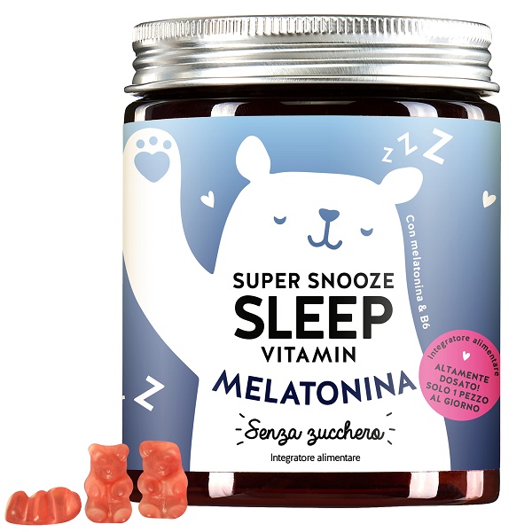 BEARS WITH BENEFITS SUPER SNOOZE SLEEP VITAMIN WITH MELATONIN SUGARFREE 45 CARAMELLE GOMMOSE - farmacia187.it