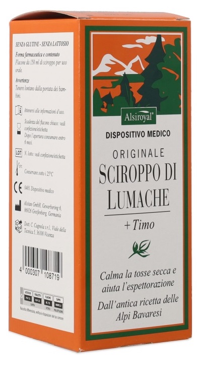 SCIROPPO LUMACHE ORIGINALE ALSITAN 150 ML - farmacia187.it