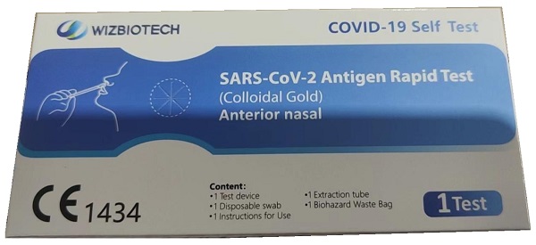 TEST ANTIGENICO RAPIDO COVID-19 WIZBIOTECH AUTODIAGNOSTICO RILEVAZIONE QUALITATIVA ANTIGENE SARS-COV-2 IN TAMPONI NASALI - farmacia187.it