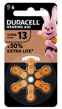 DURACELL EASY TAB 13 ARANCIO BATTERIA PER APPARECCHIO ACUSTICO 6 PEZZI - farmacia187.it
