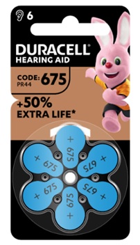 DURACELL EASY TAB 675 BLU BATTERIA PER APPARECCHIO ACUSTICO 6 PEZZI - farmacia187.it