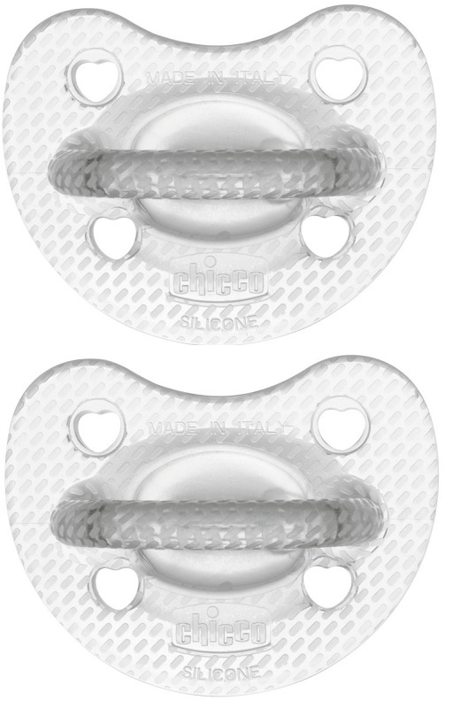 CHICCO GOMMOTTO SILICONE CRYSTAL 2-6 MESI 2 PEZZI - farmacia187.it