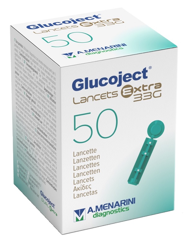 LANCETTA PUNGIDITO GLUCOJECT EXTRA GAUGE 33 50 PEZZI - farmacia187.it
