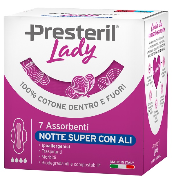 PRESTERIL LADY ASSORBENTI NOTTE SUPER ALI 7 PEZZI - farmacia187.it