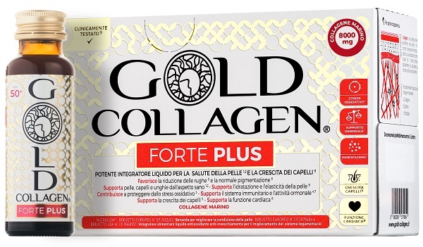 GOLD COLLAGEN FORTE PLUS 10 FLACONCINI DA 50 ML 8G COLLAGENE - farmacia187.it