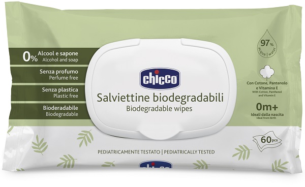 CHICCO SALVIETTE BIO 60 PEZZI PLAQUE - farmacia187.it