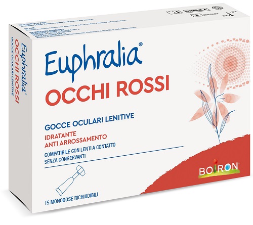 GOCCE OCULARI LENITIVE EUPHRALIA OCCHI ROSSI 15 FLACONCINI MONODOSE 0,5 ML - farmacia187.it