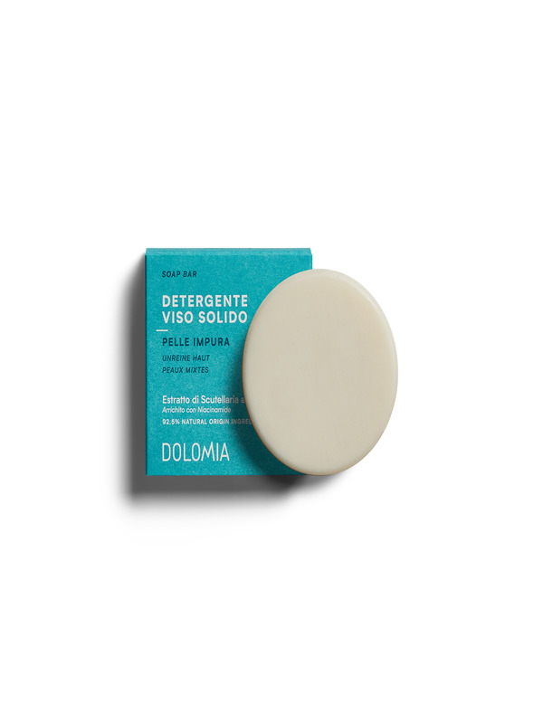 DOLOMIA SKINCARE PHYTO DEFENCE + NATALE 24 DETERGENTE VISO SOLIDO PELLE IMPURA VERDE - farmacia187.it