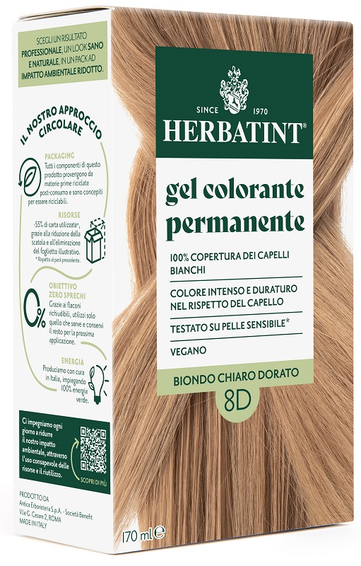 HERBATINT 8D BIONDO CHIARO DORATO 170 ML - farmacia187.it