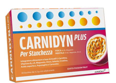 CARNIDYN PLUS 20 BUSTINE DA 5,3 G GUSTO PASSION FRUIT - farmacia187.it