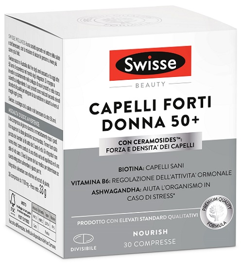 SWISSE CAPELLI FORTI DONNA 50+ 30 COMPRESSE - farmacia187.it