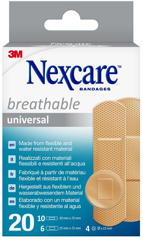 CEROTTO NEXCARE BREATHABLE UNIVERSAL MISURE ASSORTITE 20 PEZZI - farmacia187.it